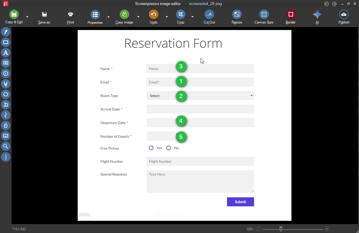 Renumber annotations